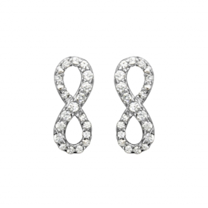 Boucles d'Oreilles Thabora Infini Oxydes Blanc*2763