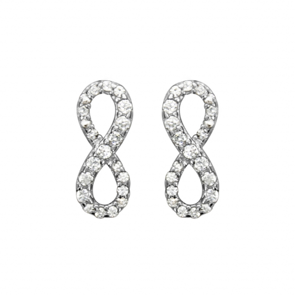 Boucles d'Oreilles Thabora Infini Oxydes Blanc*2763