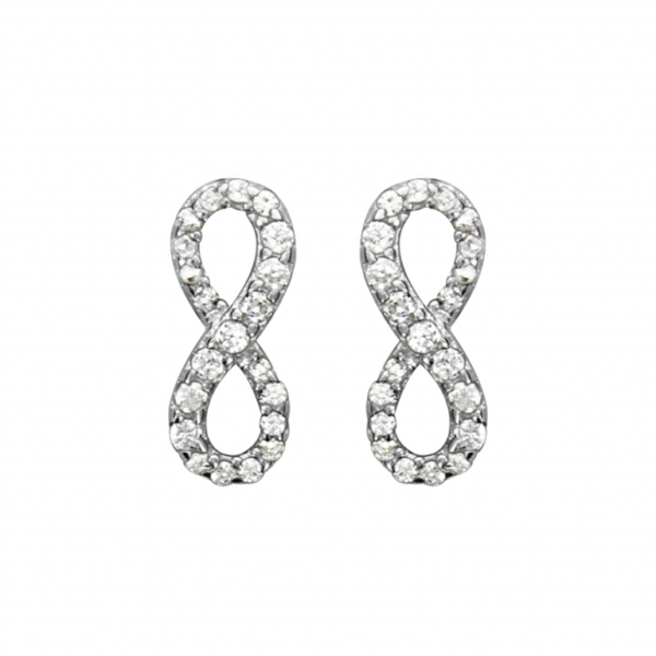 Boucles d'Oreilles Thabora Infini Oxydes Blanc*2763